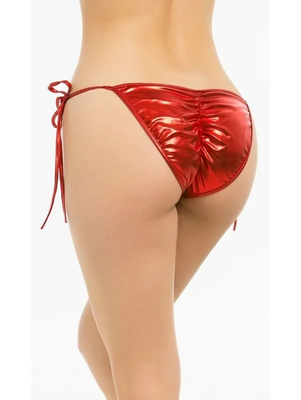 Fantazi Aşk Kırmızısı Seksi Yandan Bağlamalı String - Külot