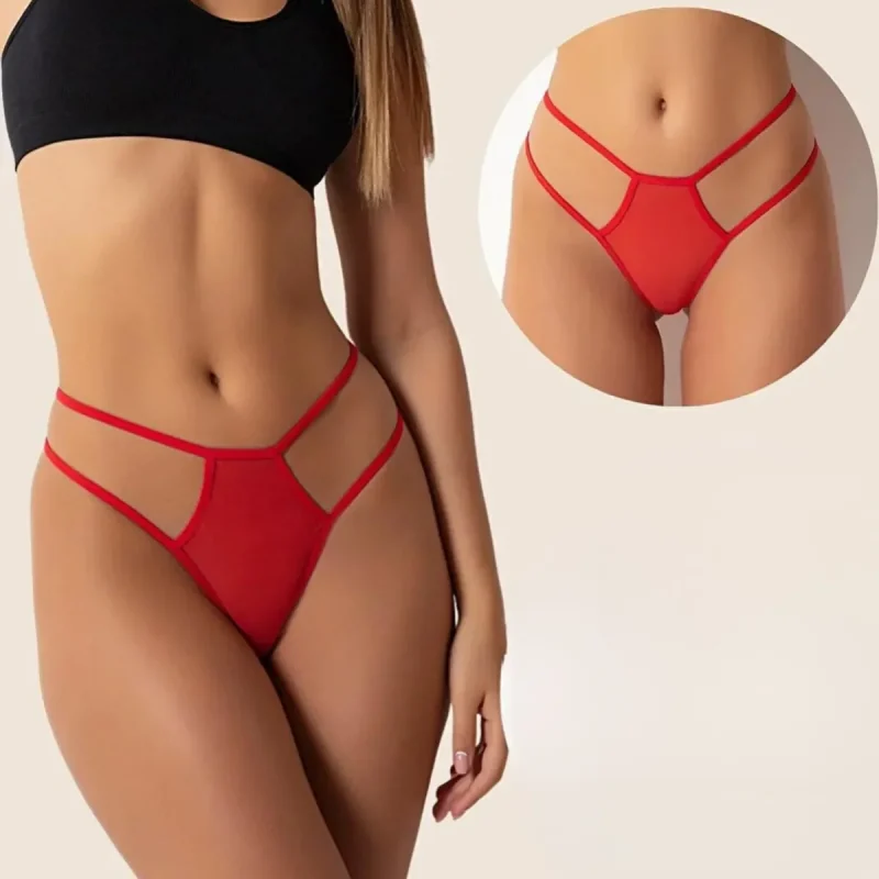 Fantazi Kırmızı Seksi TÜL Kadın STRİNG - Fantezi Tanga